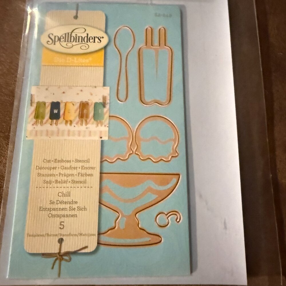 Spellbinders S2-249 Chill Etched Wafer Thin Dies Die Ice Cream Treats (4)